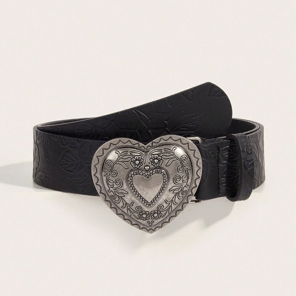 Black Casual Women's Buckle Belt
